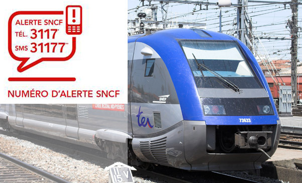 Alerte par envoi de SMS  pour la SNCF au 31 177