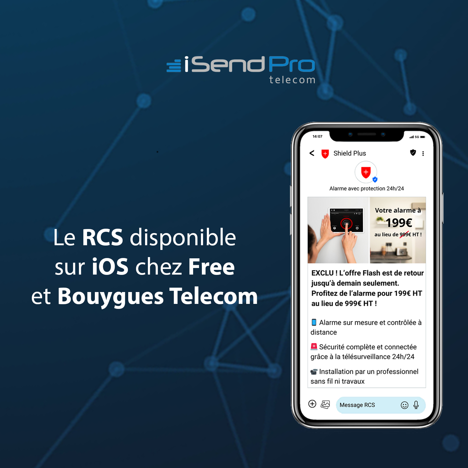 Le RCS débarque sur IOS chez Free et Bouygues Telecom