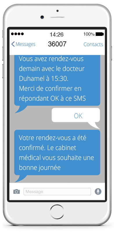 Modele sms professionnel