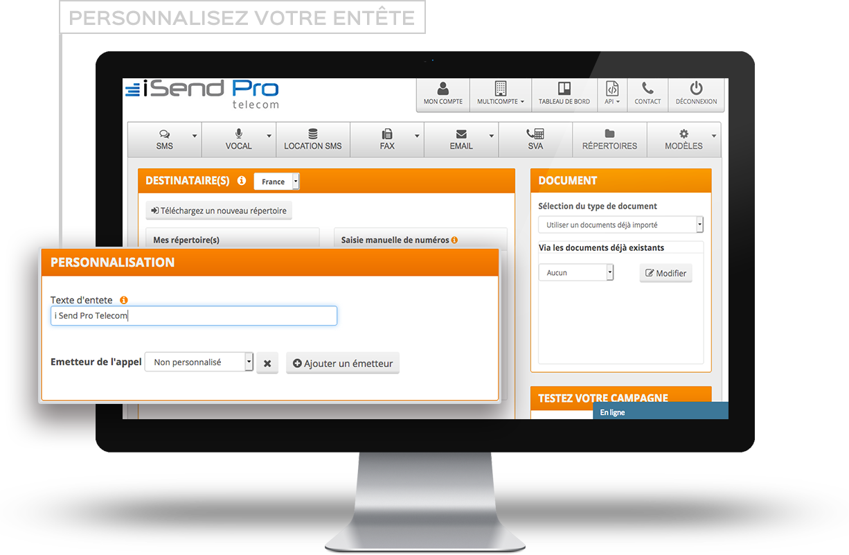 Fonctionnalité SMS iSendPro telecom : SMS 2.0 - Enrichissez vos SMS en y incluant un lien vers un site Web avec du contenu multimédia (texte, images, vidéo, formulaire de contact, carte à gratter…).