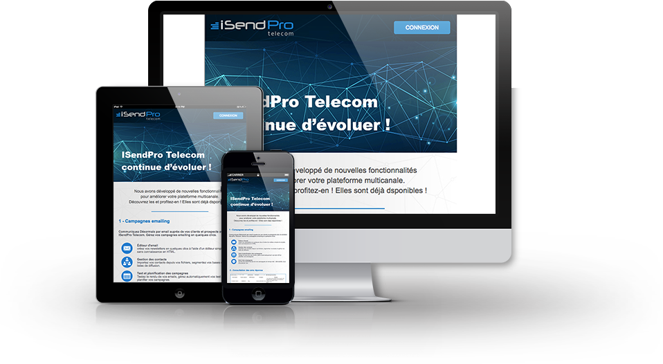 Fonctionnalité SMS iSendPro telecom : SMS 2.0 - Enrichissez vos SMS en y incluant un lien vers un site Web avec du contenu multimédia (texte, images, vidéo, formulaire de contact, carte à gratter…).