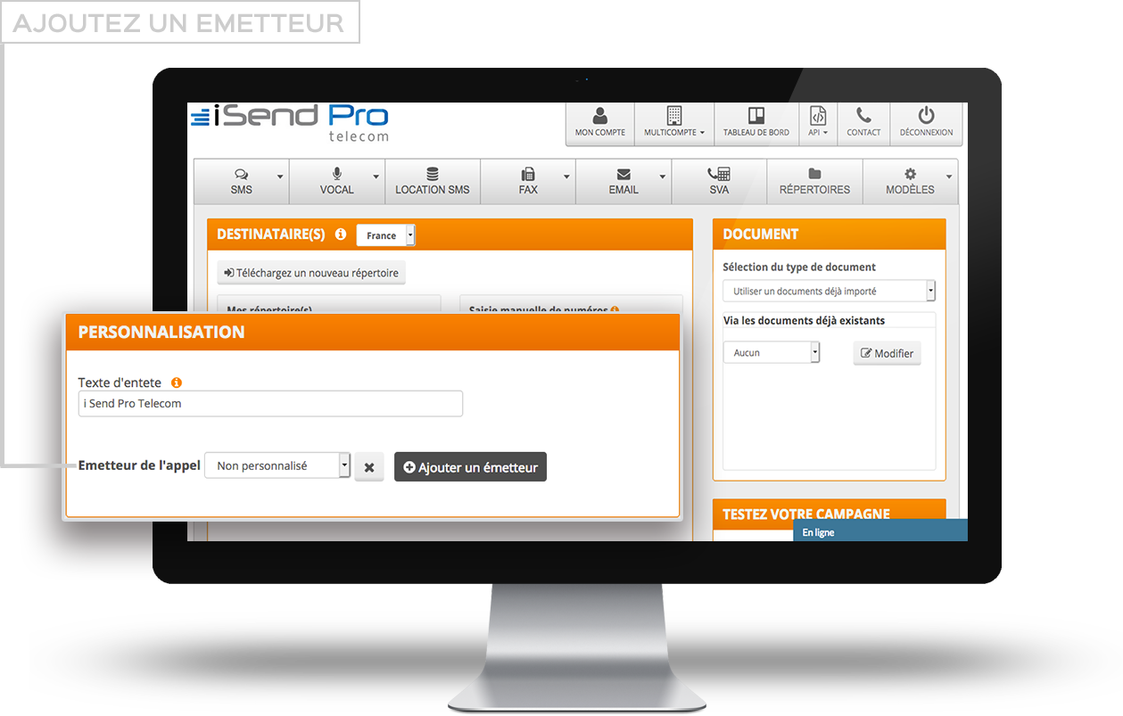 Fonctionnalité SMS iSendPro telecom : SMS 2.0 - Enrichissez vos SMS en y incluant un lien vers un site Web avec du contenu multimédia (texte, images, vidéo, formulaire de contact, carte à gratter…).