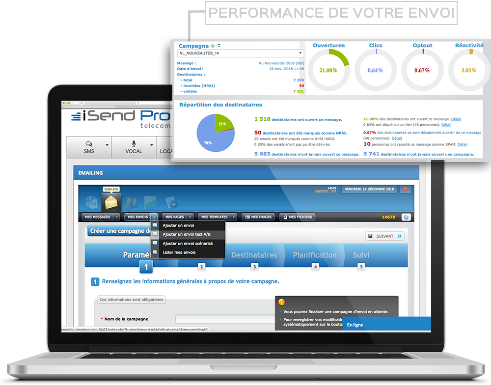 Fonctionnalité SMS iSendPro telecom : SMS 2.0 - Enrichissez vos SMS en y incluant un lien vers un site Web avec du contenu multimédia (texte, images, vidéo, formulaire de contact, carte à gratter…).