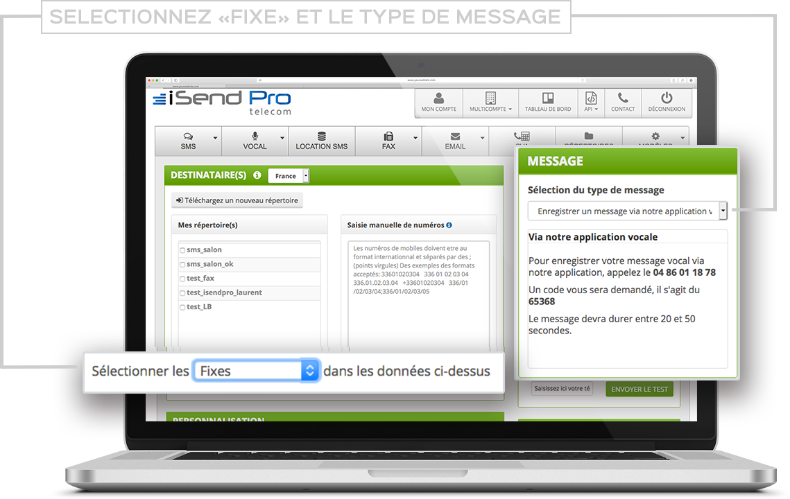 Fonctionnalité SMS iSendPro telecom : SMS 2.0 - Enrichissez vos SMS en y incluant un lien vers un site Web avec du contenu multimédia (texte, images, vidéo, formulaire de contact, carte à gratter…).