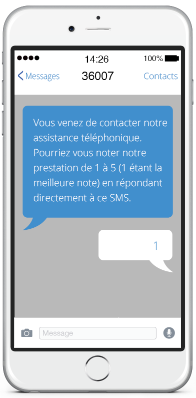 Utilisez le SMS Réponse afin de mettre en place des enquêtes et des sondages.